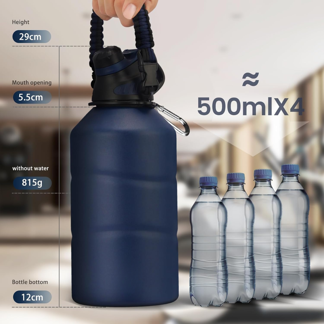 HydroGuard - Gourde Isolée 1,9L Couvercle Magnétique