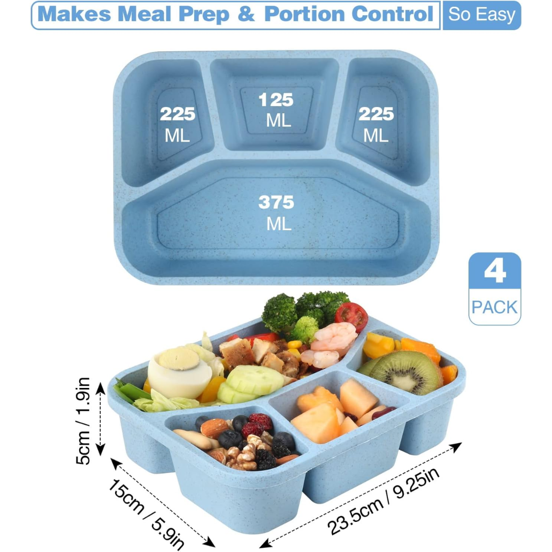 BentoBox – Set de 4 Boîtes Snacks Compartimentées