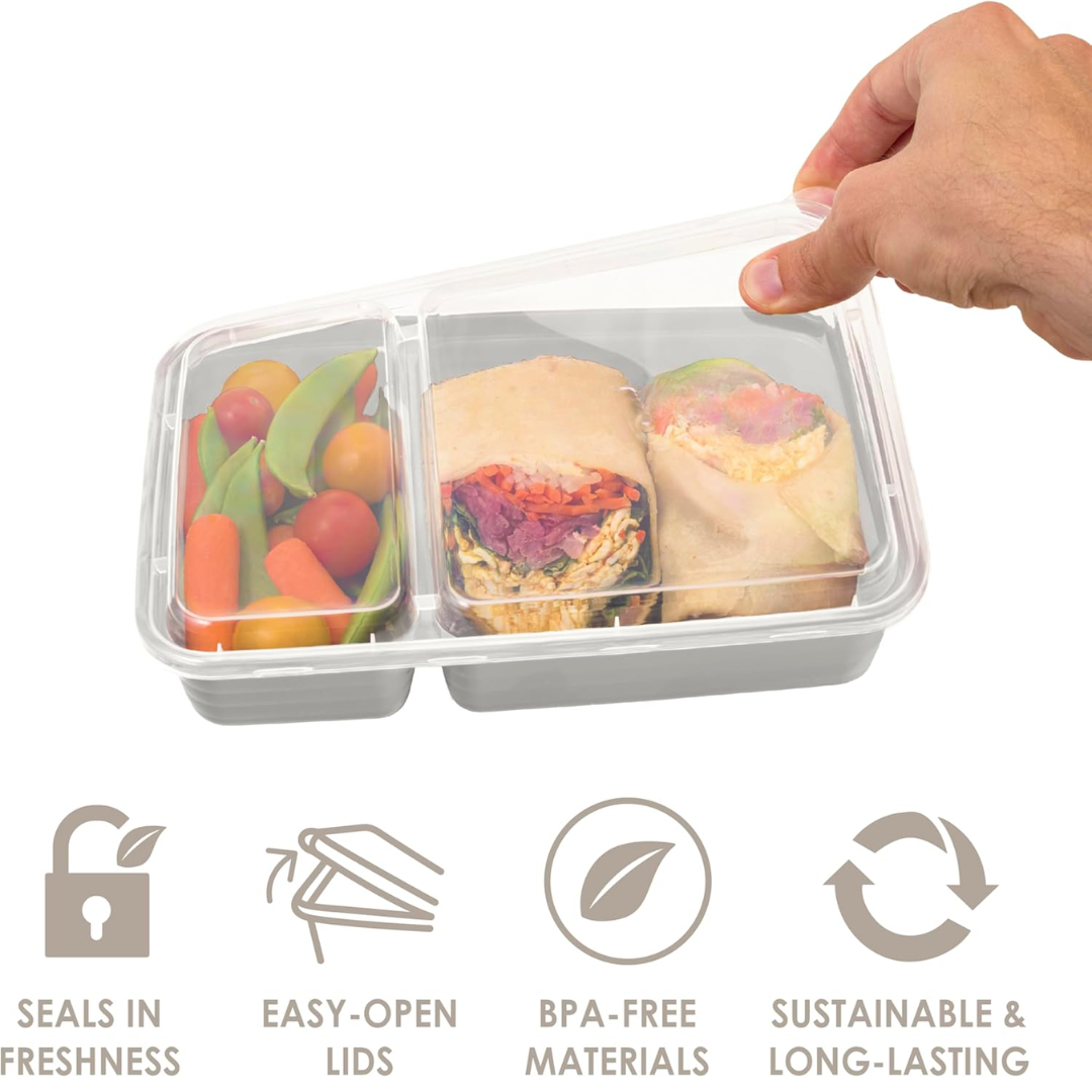 EcoBox - Set Boîtes Alimentaires 2 Compartiments
