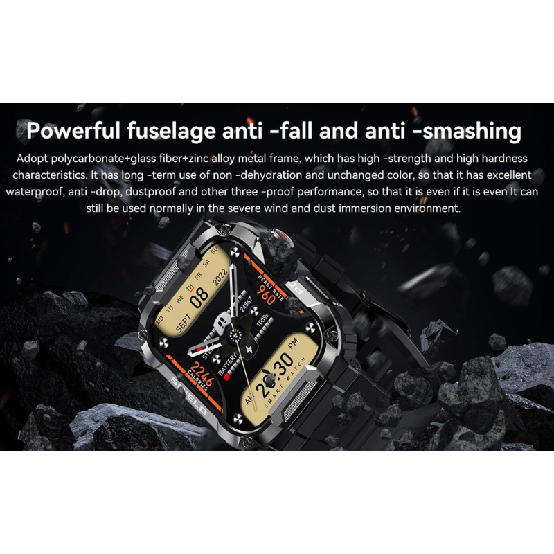 ForceGuard Watch - Smartwatch Qualité Militaire IP68