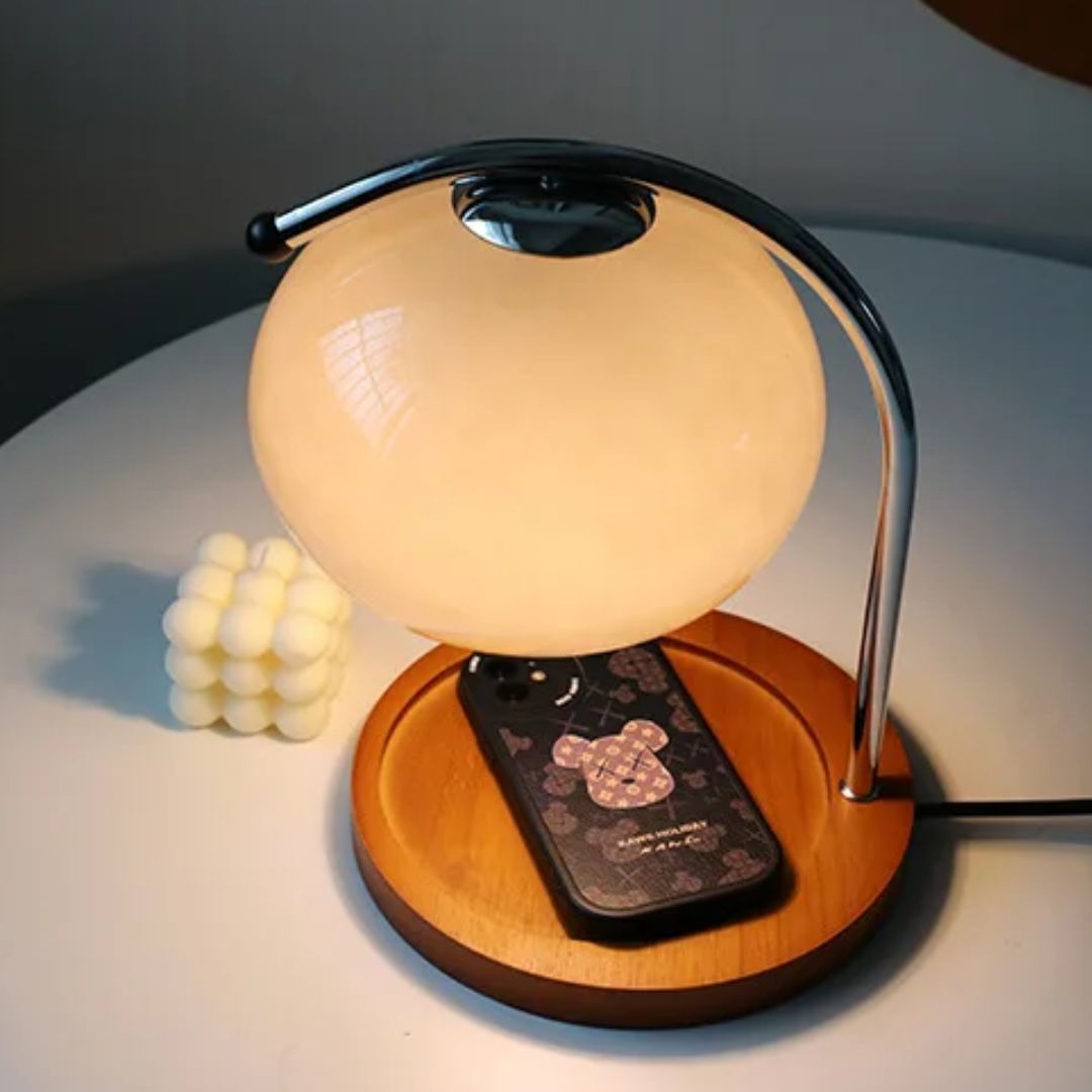 Alyssa Retro Table Lamp - Lampe Verre Élégante