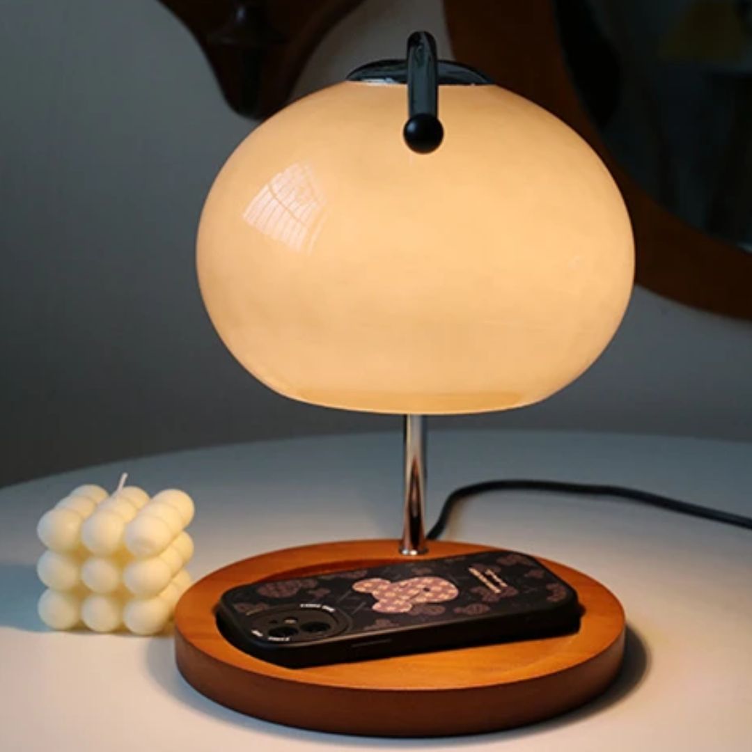 Alyssa Retro Table Lamp - Lampe Verre Élégante