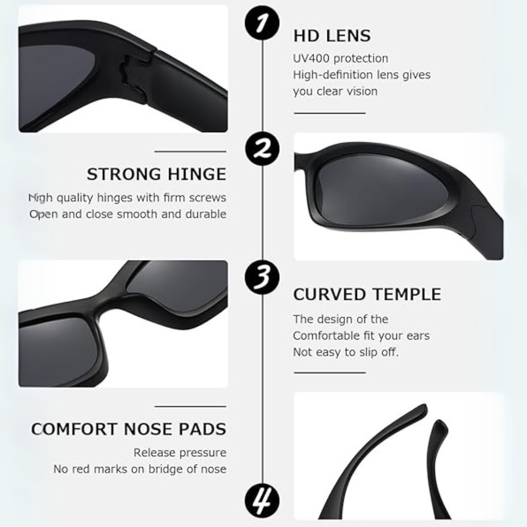 SwiftWrap - Lunettes de Soleil Sport Polarisées