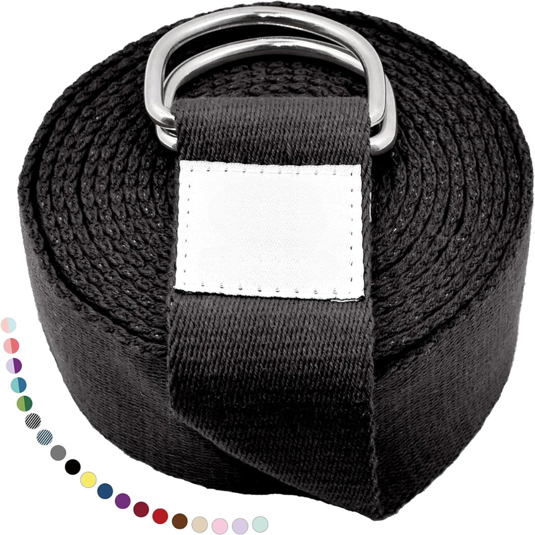FlexFit – Sangle de Yoga Réglable avec Anneau en D