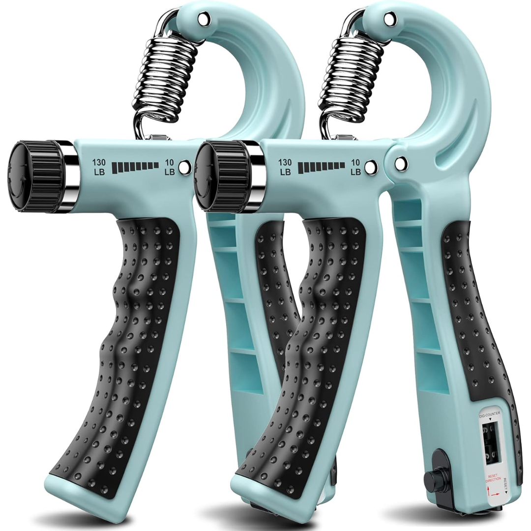 GripMaster - Set Entraîneur de Main Réglable 2-Pack