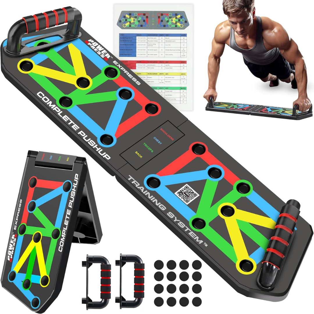 FlexiFit - Plateau Entraînement Push-Up Pliable Coloré