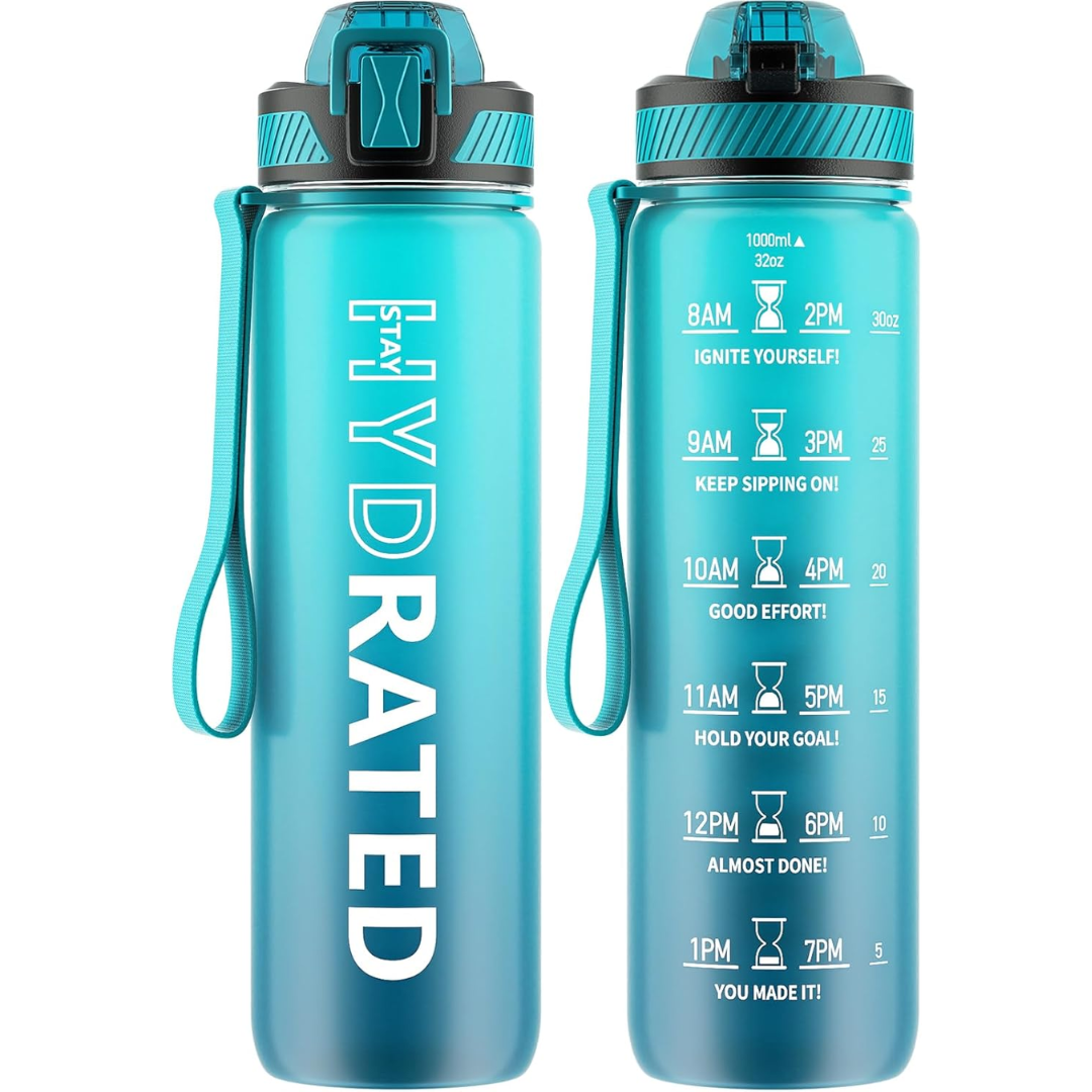 HydraFlow – Gourde Sport Motivante avec Paille