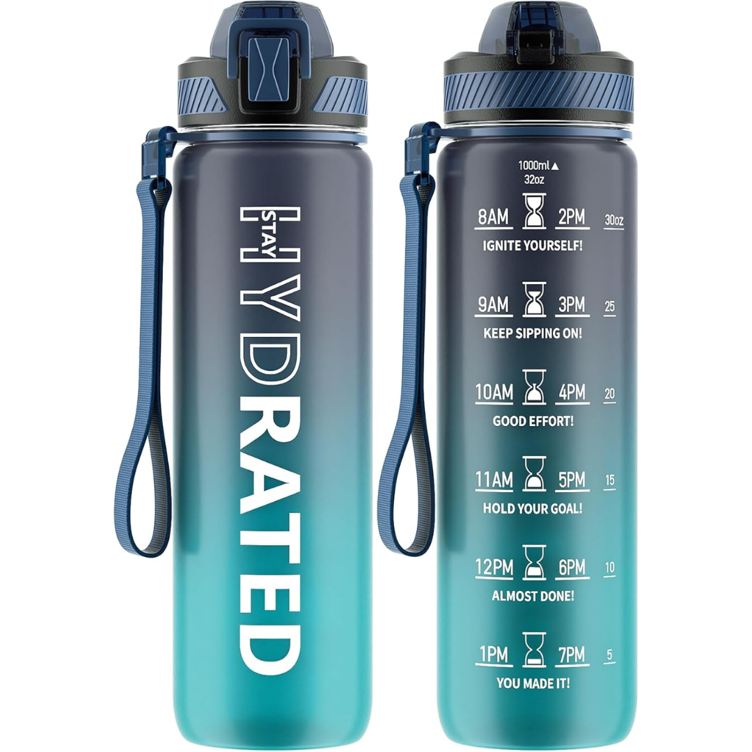 HydraFlow – Gourde Sport Motivante avec Paille