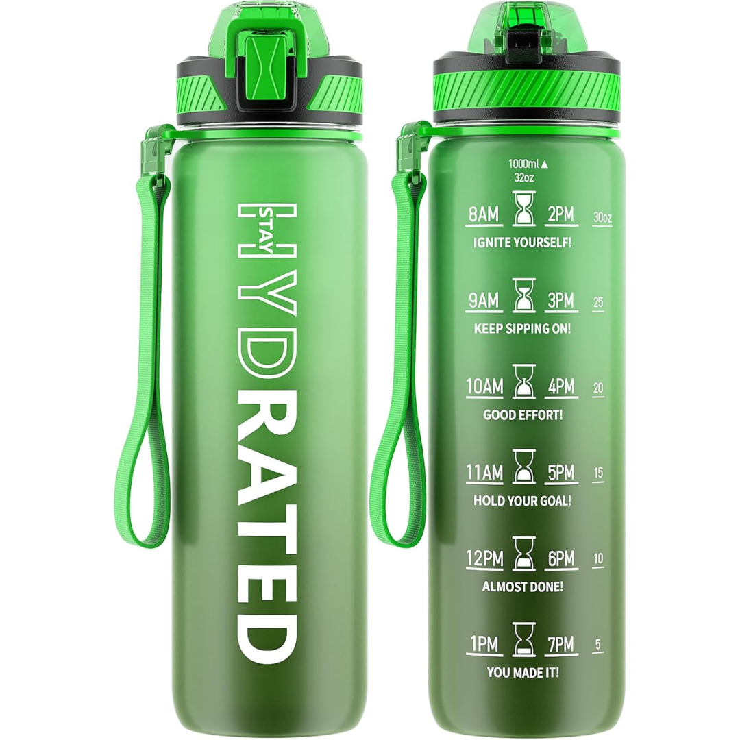 HydraFlow – Gourde Sport Motivante avec Paille
