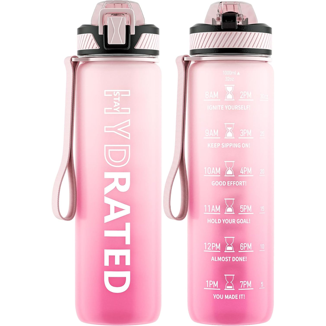 HydraFlow – Gourde Sport Motivante avec Paille