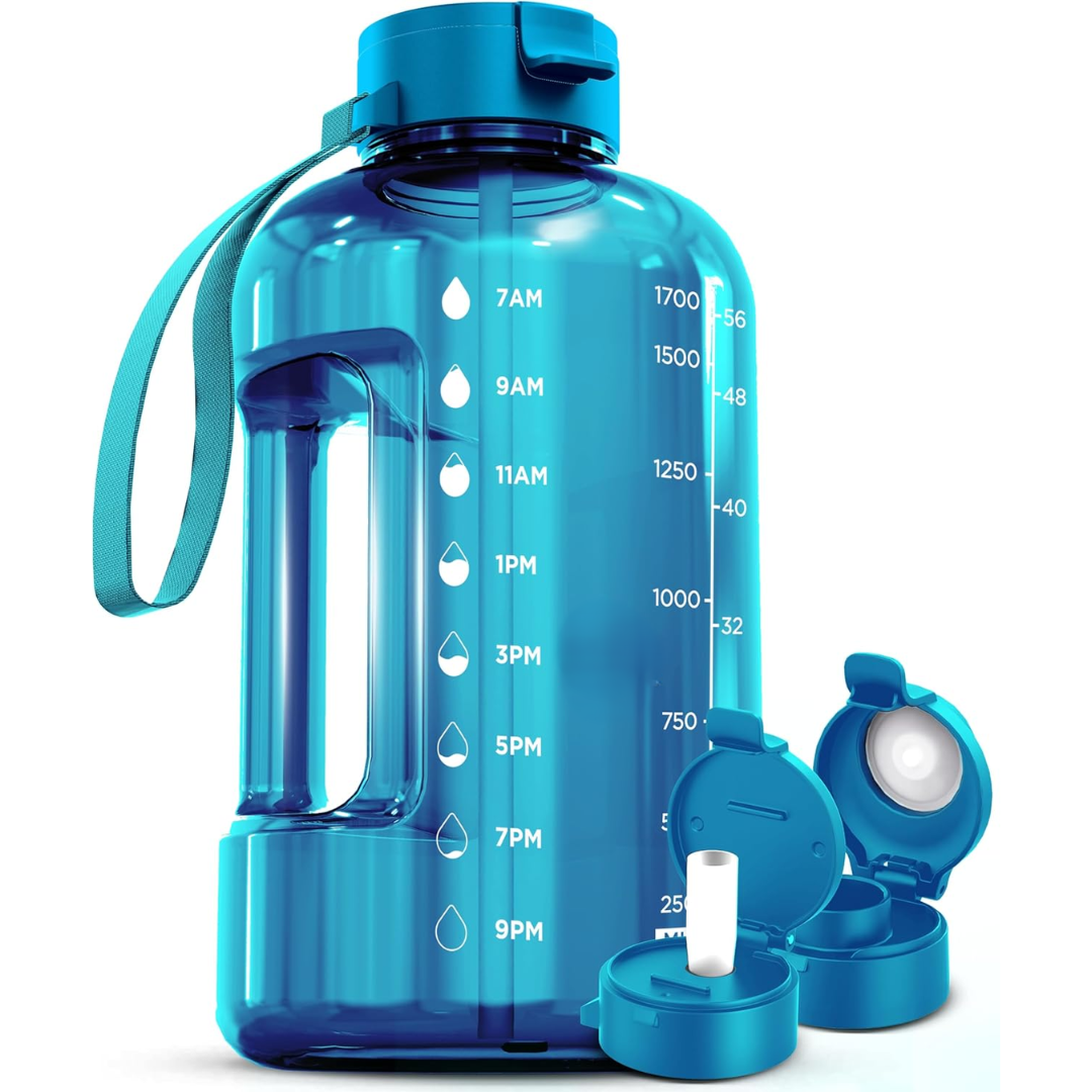 HydraMark - Gourde Élégante 2L avec Marquages Horaires