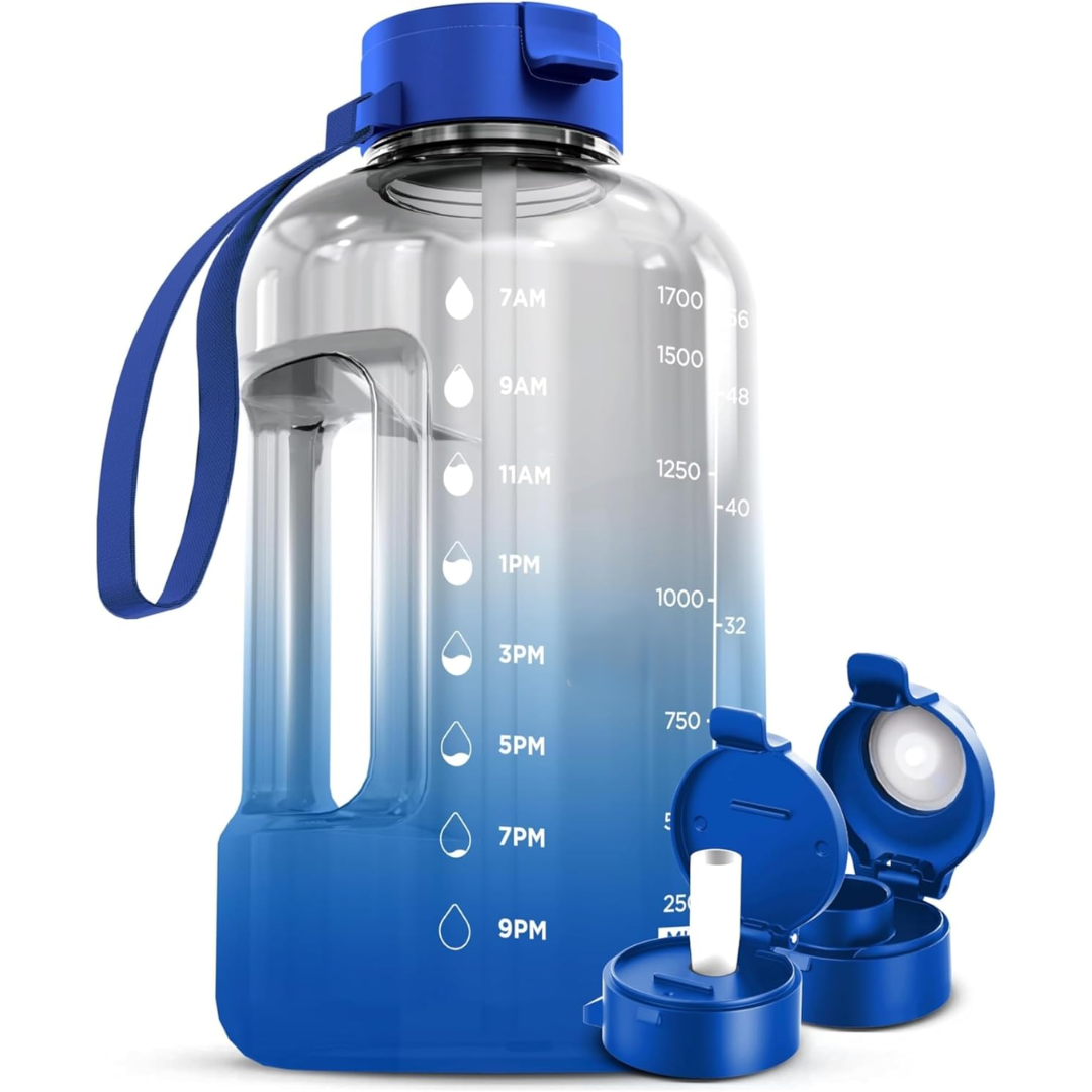 HydraMark - Gourde Élégante 2L avec Marquages Horaires