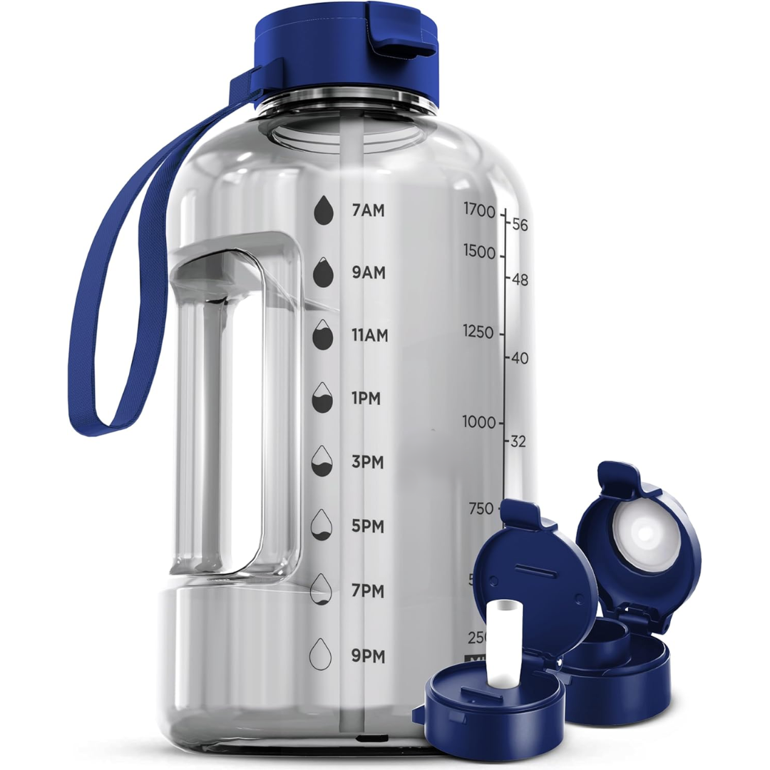 HydraMark - Gourde Élégante 2L avec Marquages Horaires
