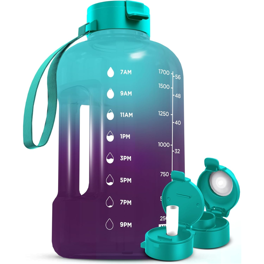 HydraMark - Gourde Élégante 2L avec Marquages Horaires