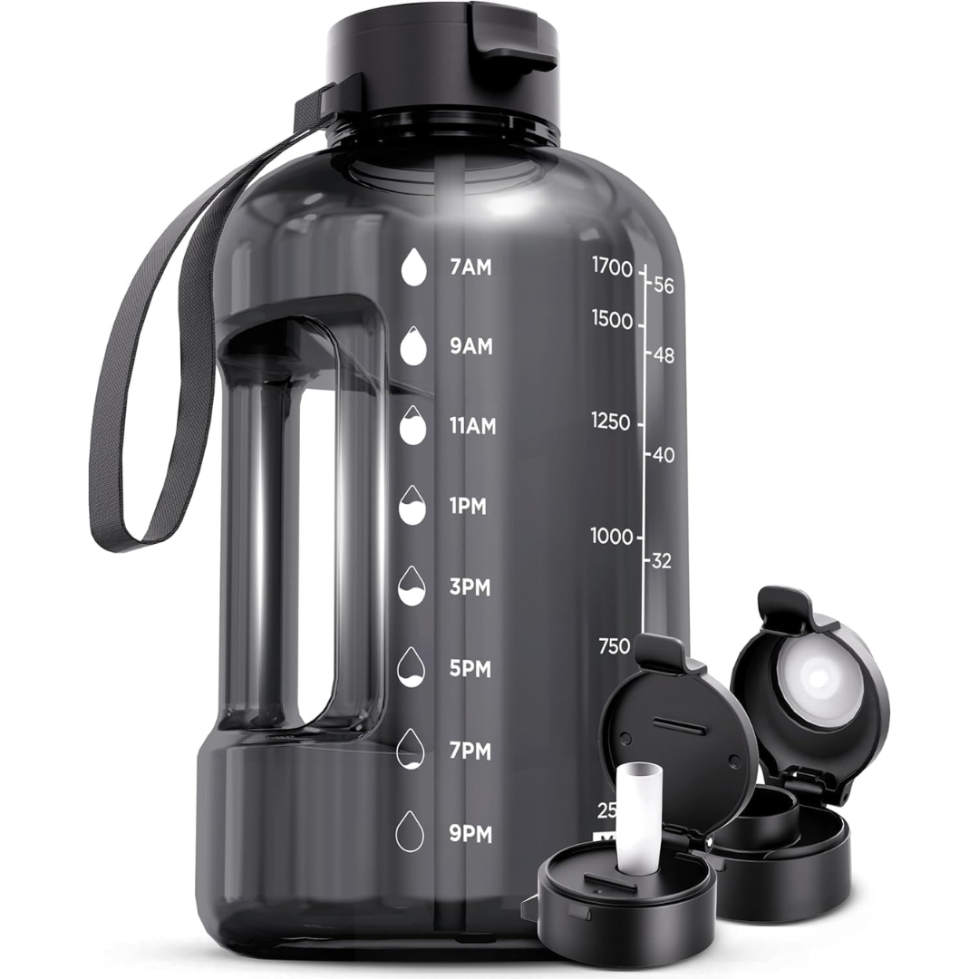 HydraMark - Gourde Élégante 2L avec Marquages Horaires