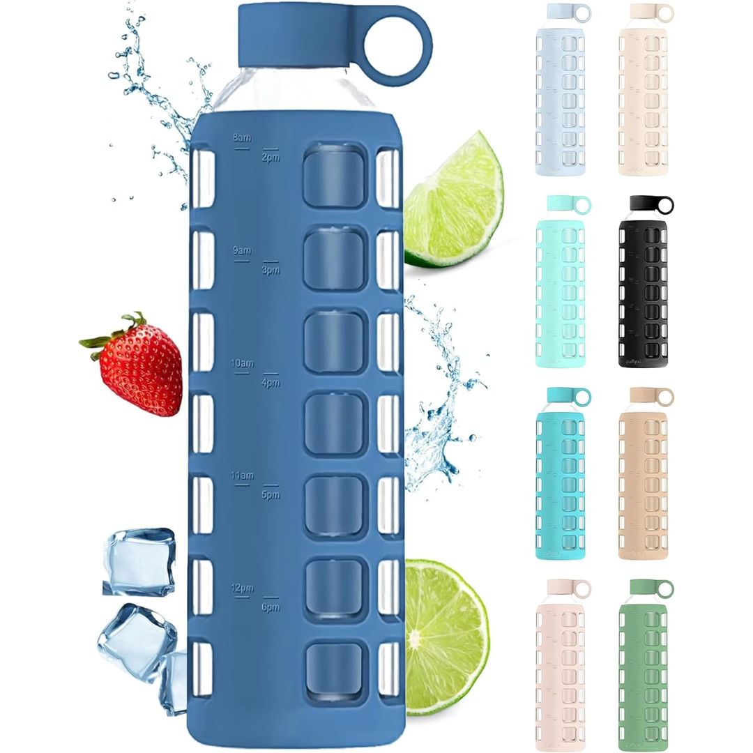 HydraFlow - Gourde Verre Indicateur Temps Protection