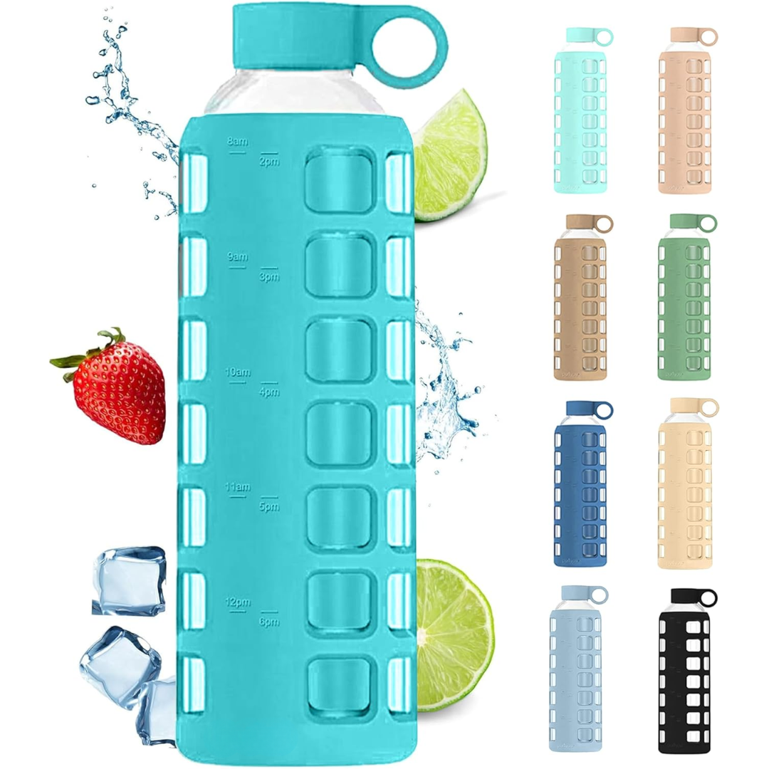 HydraFlow - Gourde Verre Indicateur Temps Protection