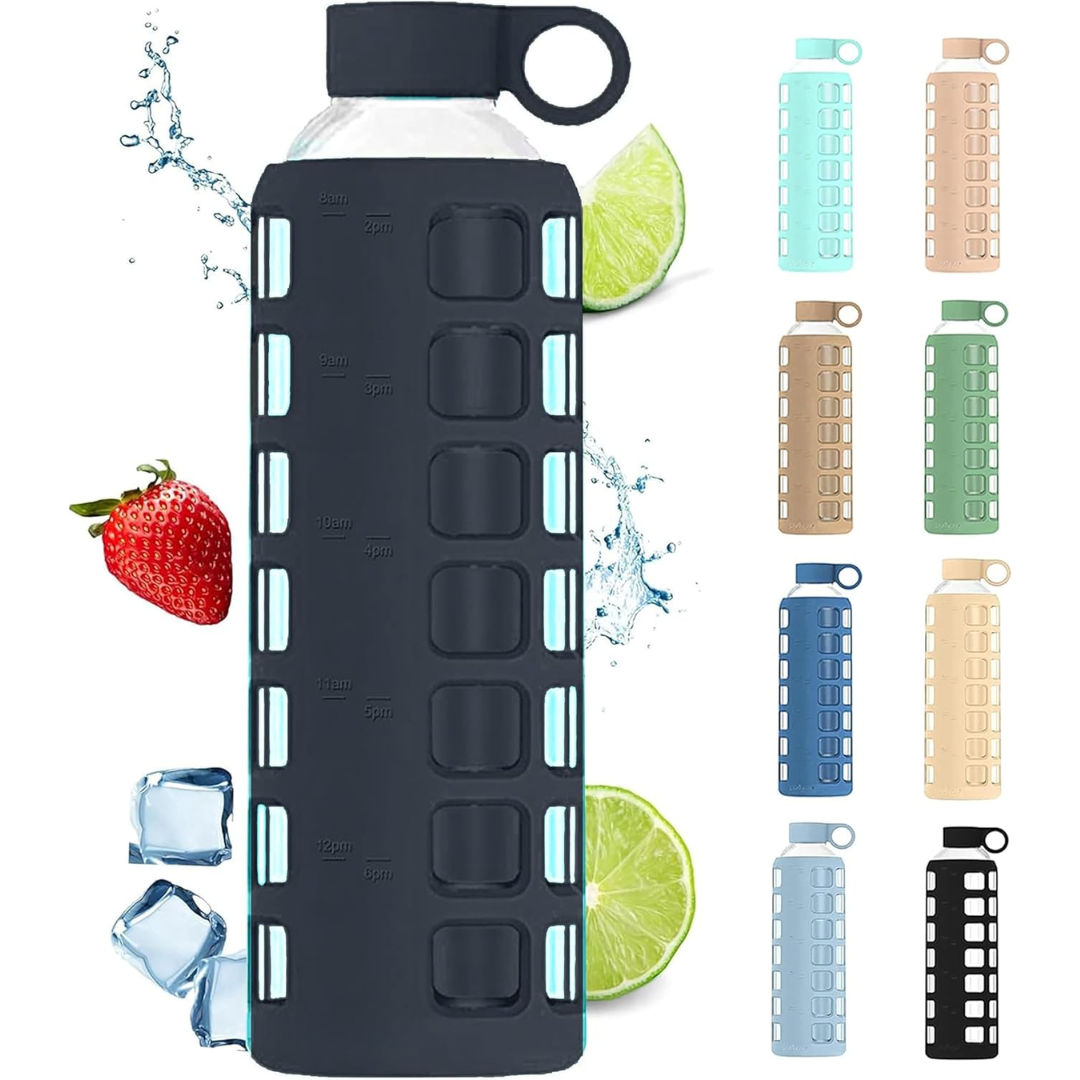 HydraFlow - Gourde Verre Indicateur Temps Protection