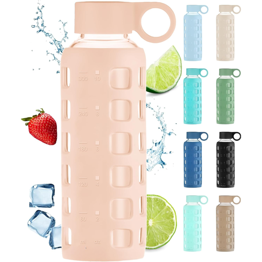 HydraFlow - Gourde Verre Indicateur Temps Protection