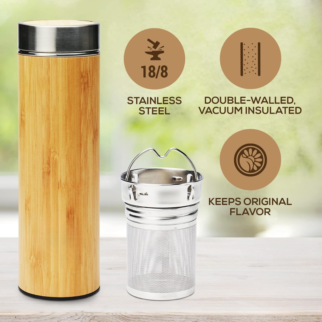 TeaFusion - Gourde Thé Bambou Luxueuse 500ml