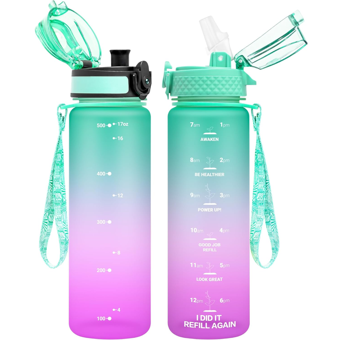 EcoFlow - Gourde Tritan Réutilisable avec Paille