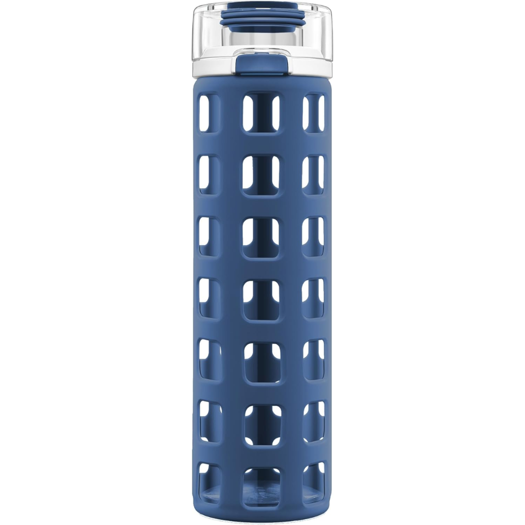 PureSip - Gourde en verre durable avec couvercle flip