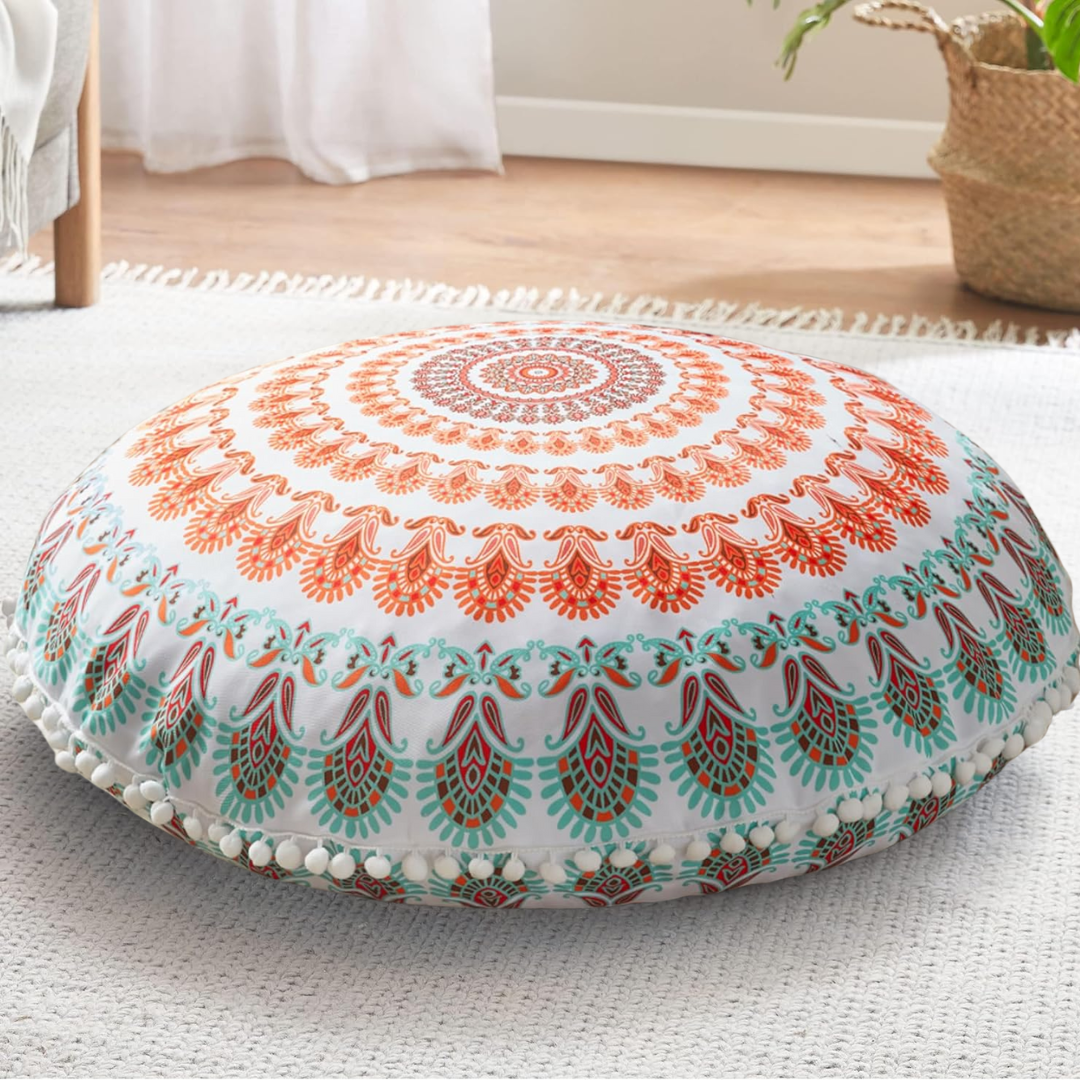 MandalaCushion – Coussin Méditation Bohémien Sol