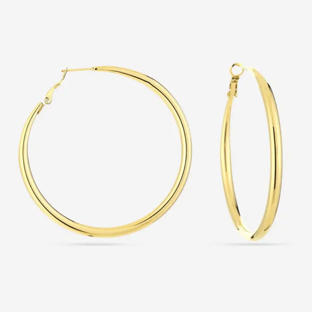Créoles Dorées 60mm - Luxe Hypoallergène Tendance