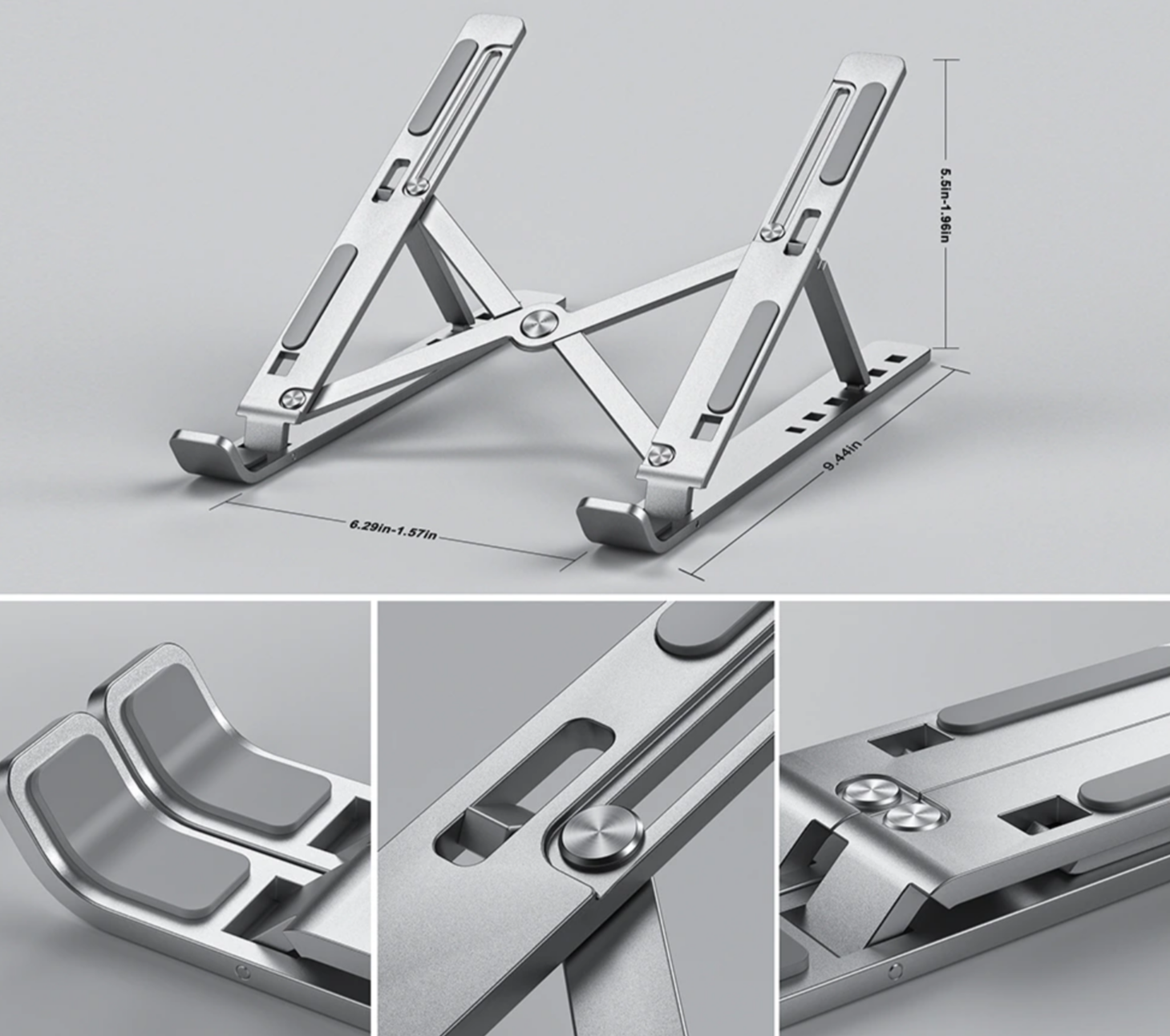 SCITEC Elevate - Support Laptop Réglable 6 Positions