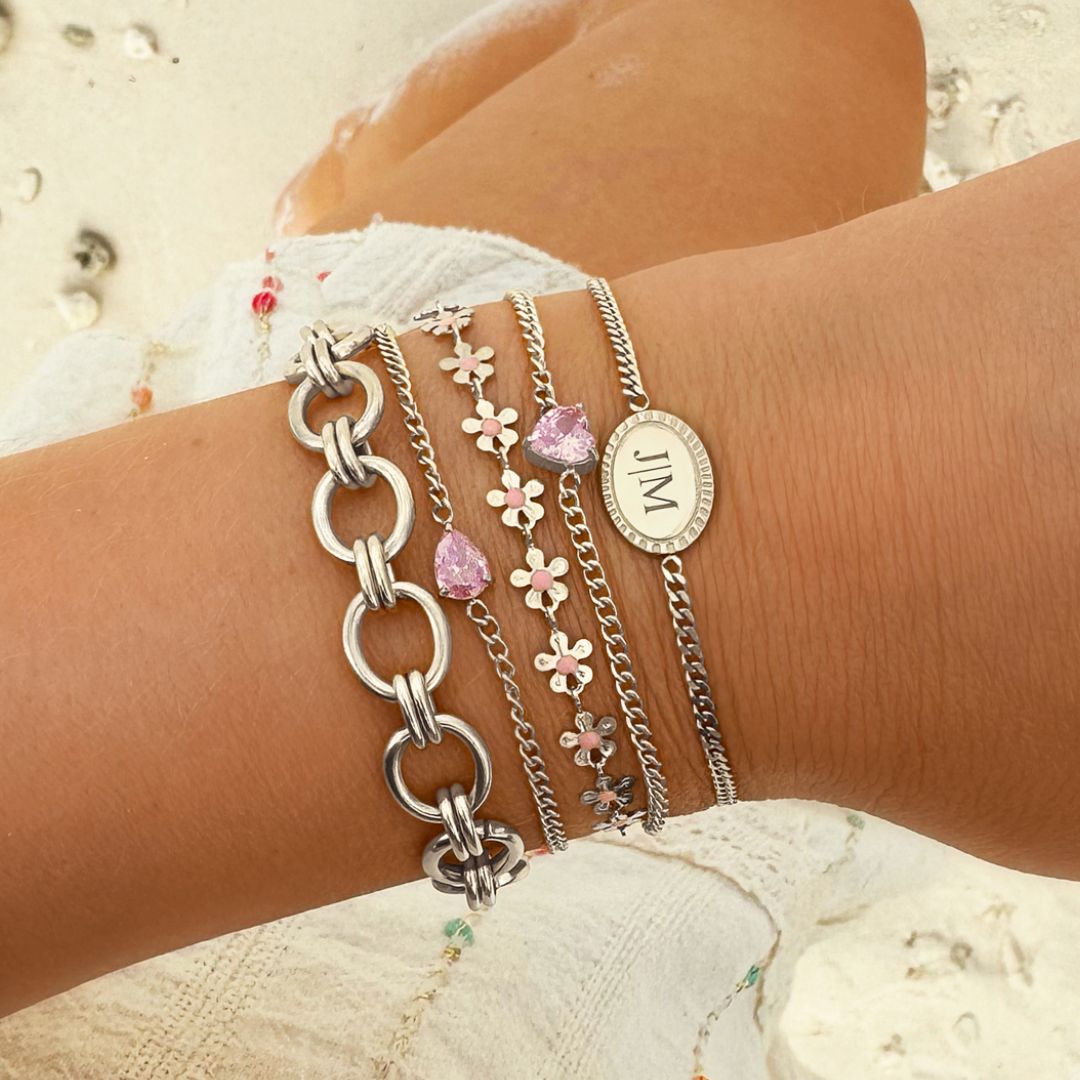 Bracelet Pierre de Naissance Cœur - 12 Mois | Argent