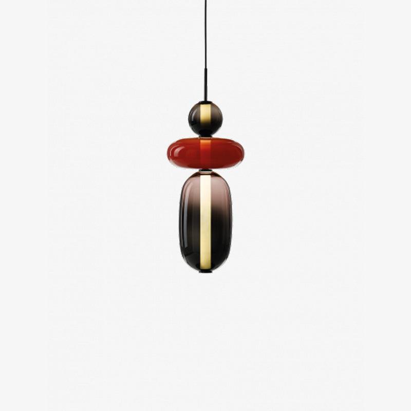 VerreConfetti | Élégante Lampe Suspendue en Verre Coloré Moderne 10