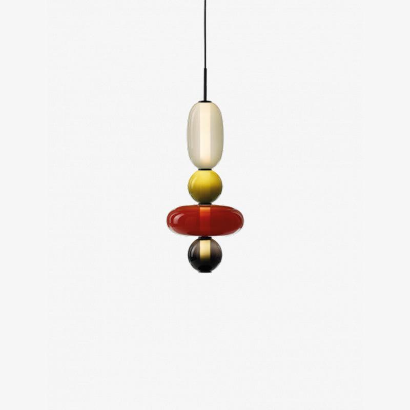 VerreConfetti | Élégante Lampe Suspendue en Verre Coloré Moderne 11
