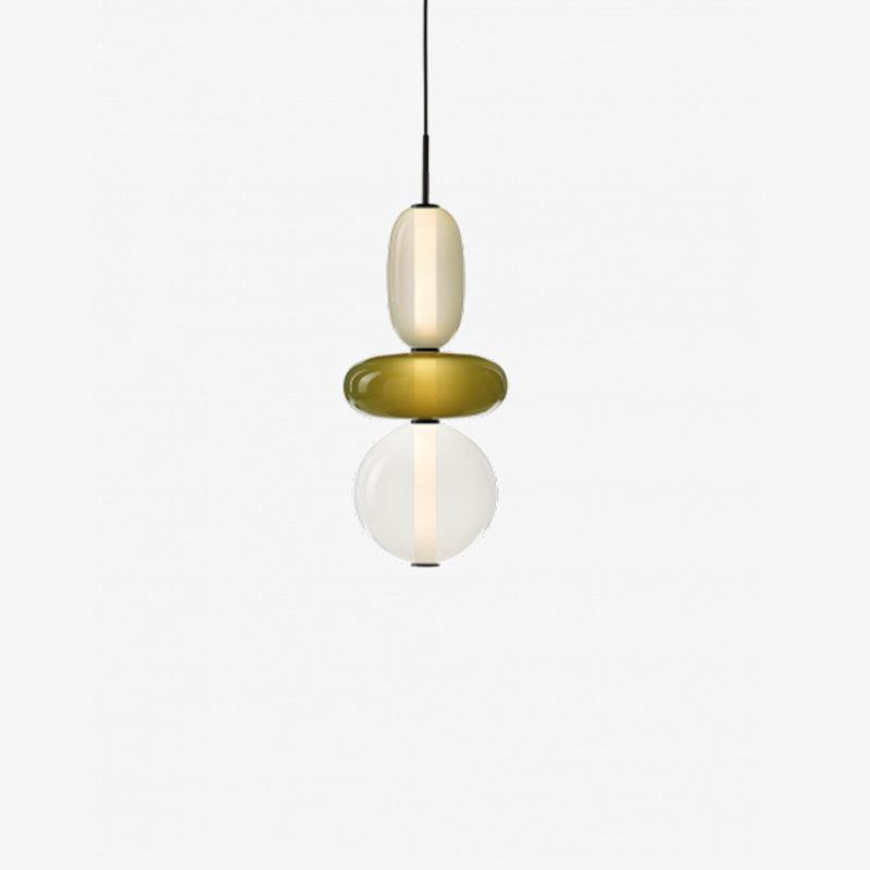 VerreConfetti | Élégante Lampe Suspendue en Verre Coloré Moderne 17