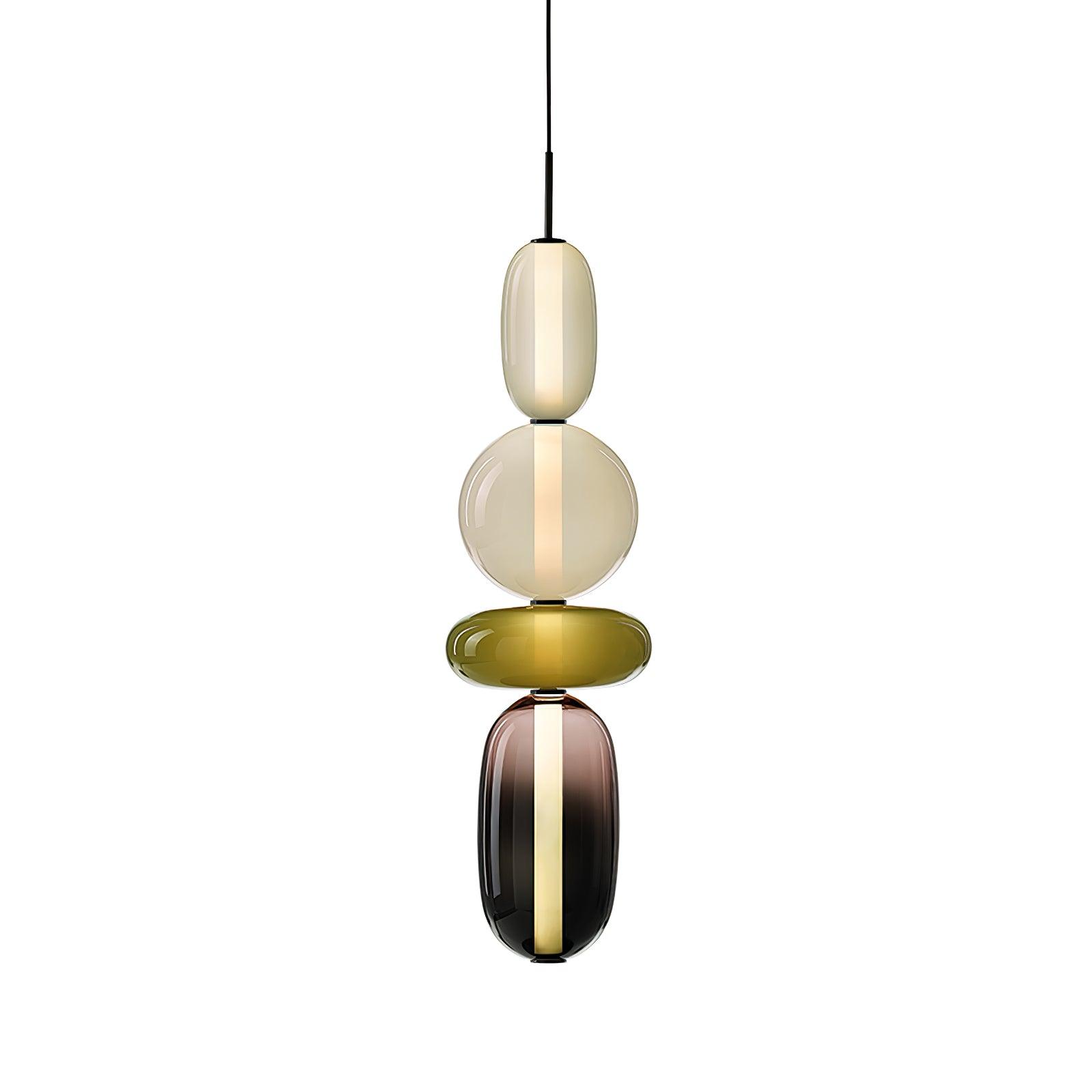 VerreConfetti | Élégante Lampe Suspendue en Verre Coloré Moderne 19