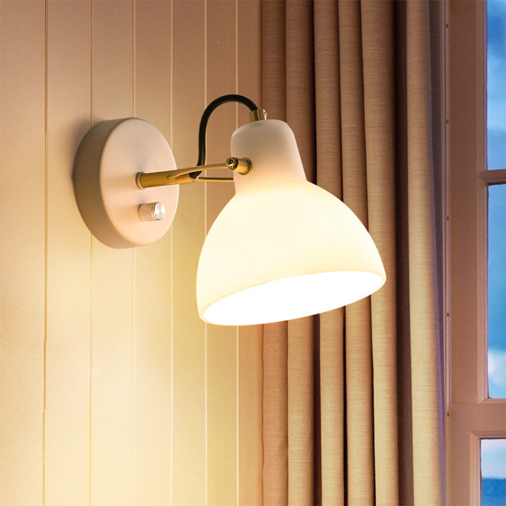 EssenceGlow - Applique Murale Minimaliste en Verre Blanc