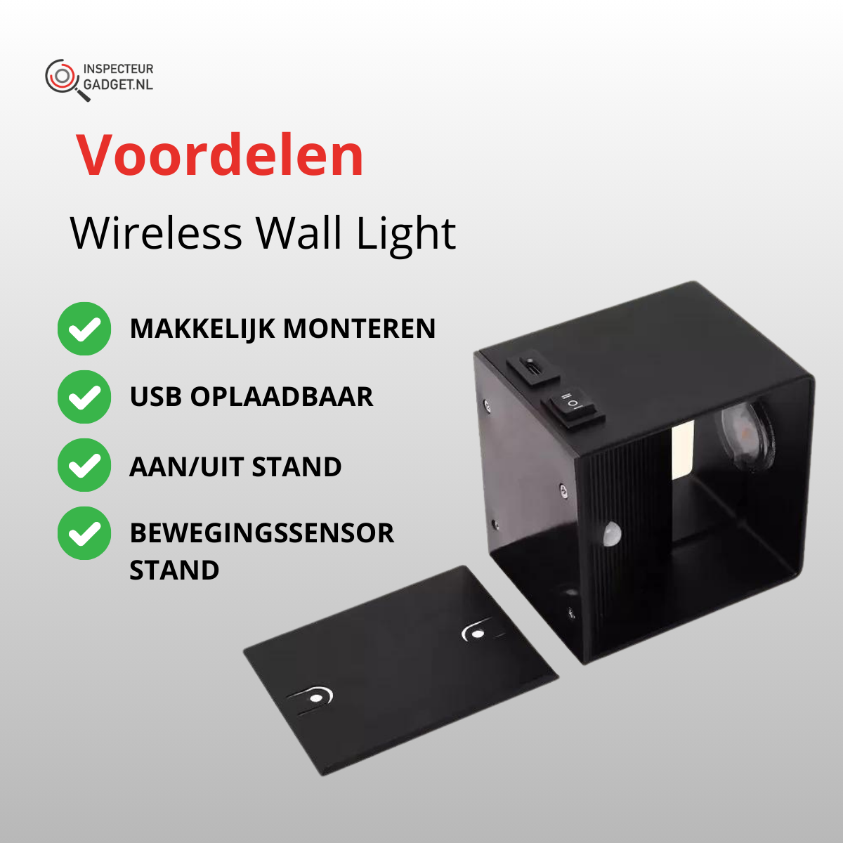 Lumina - Applique Murale Sans Fil Rechargeable Haut et Bas