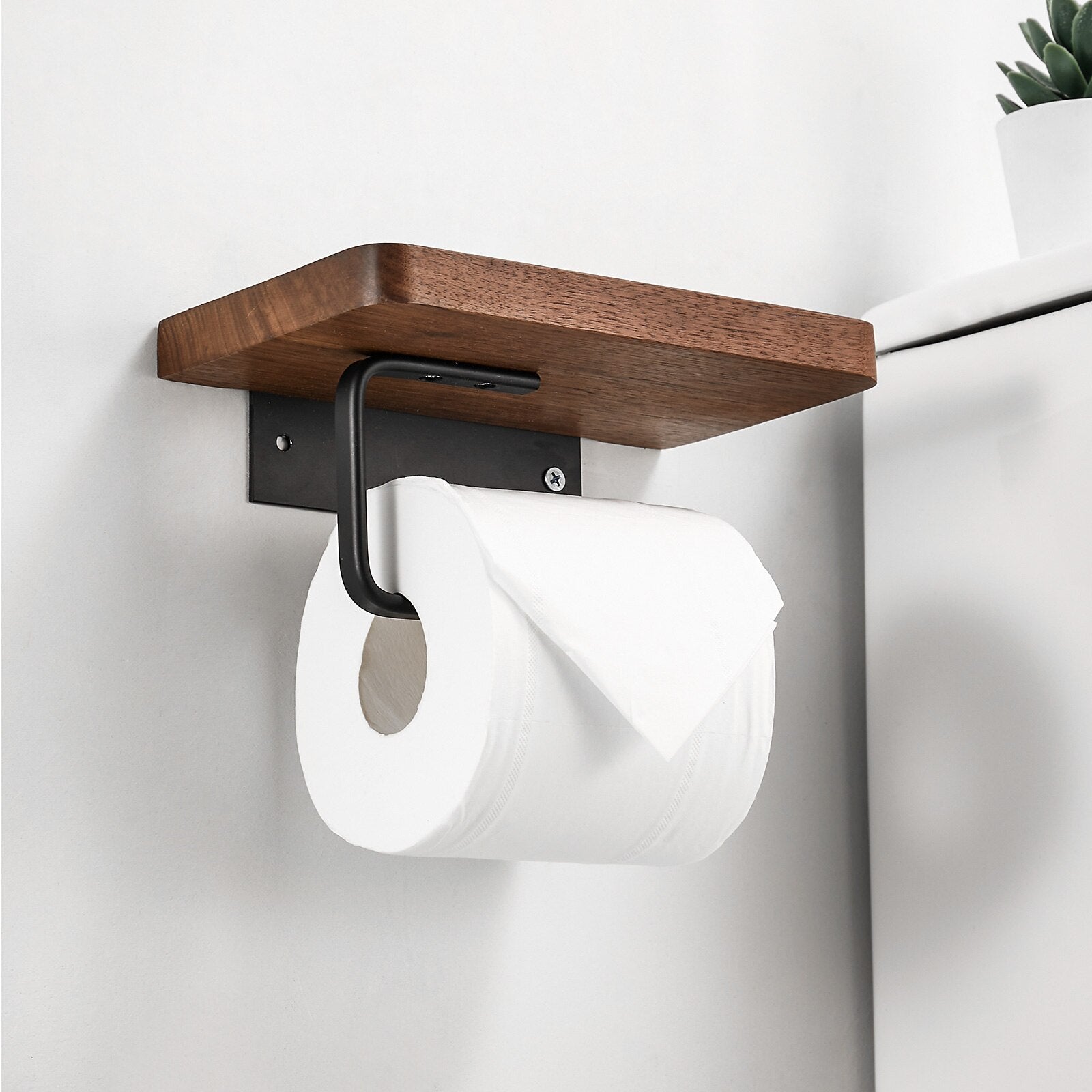 WoodEase Holder – Porte-Papier Toilette Bois Stylé