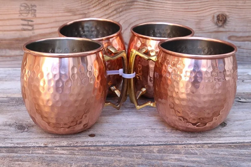ChillCopper - Set Mugs Cuivre Martelé