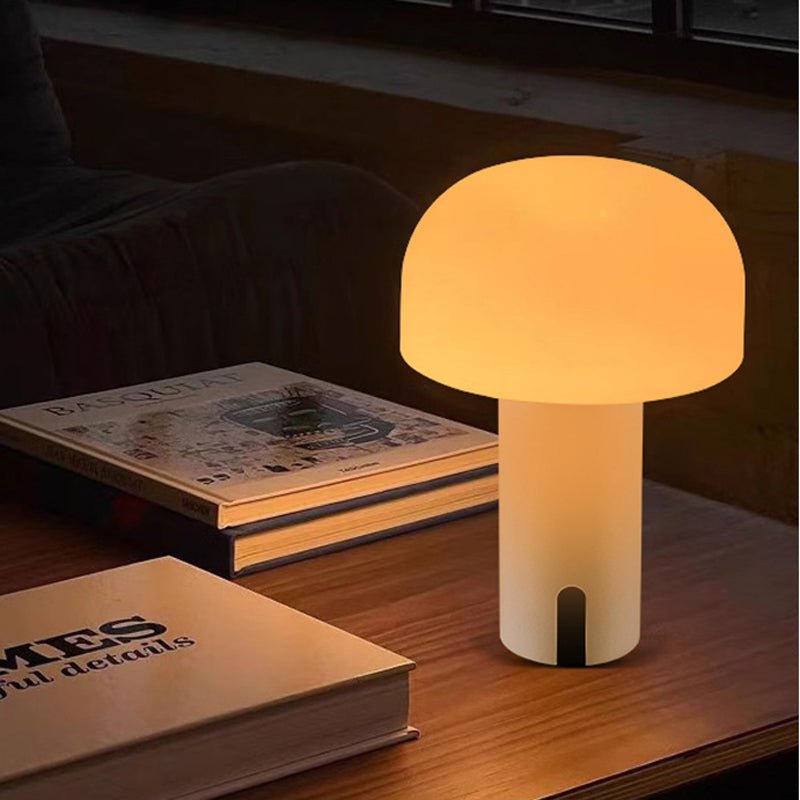 MushroomGlow - Lampe de Table Sans Fil Minimaliste à Intensité Variable