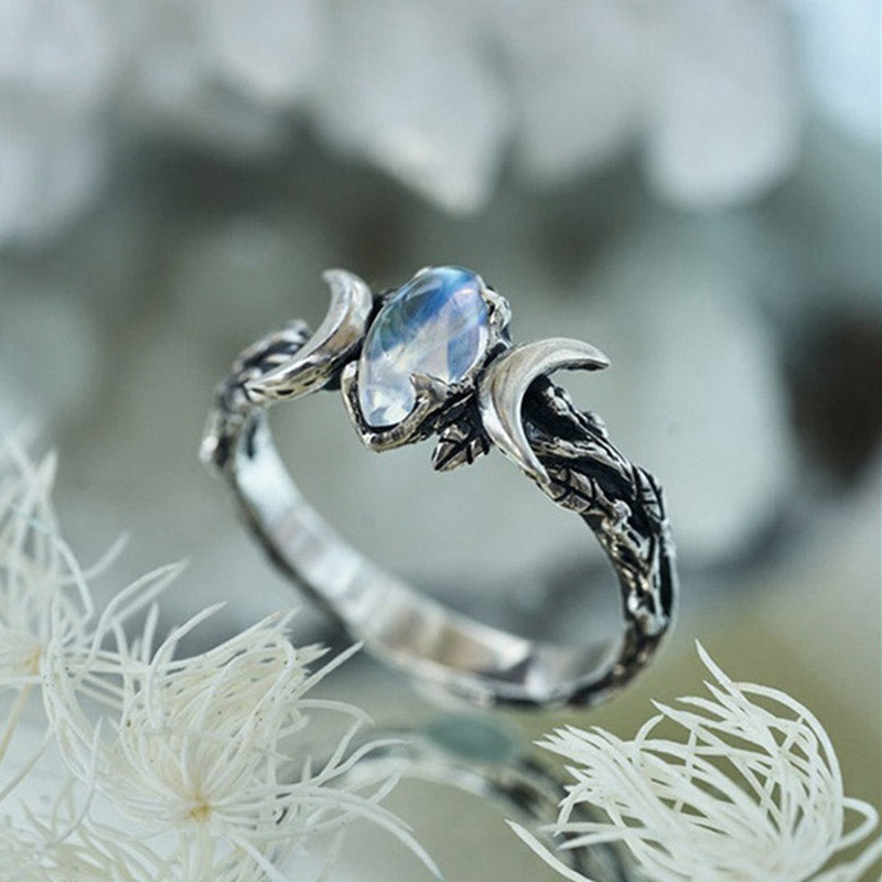 Iris - Bague statement pierre de lune élégante
