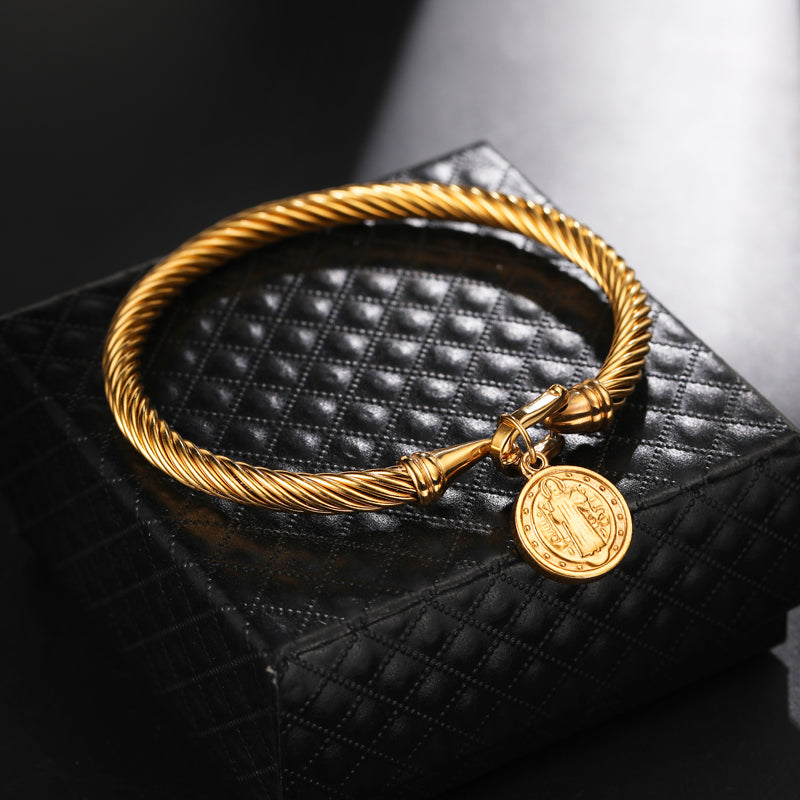 Benedetta - Bracelet à breloque Saint-Benoît