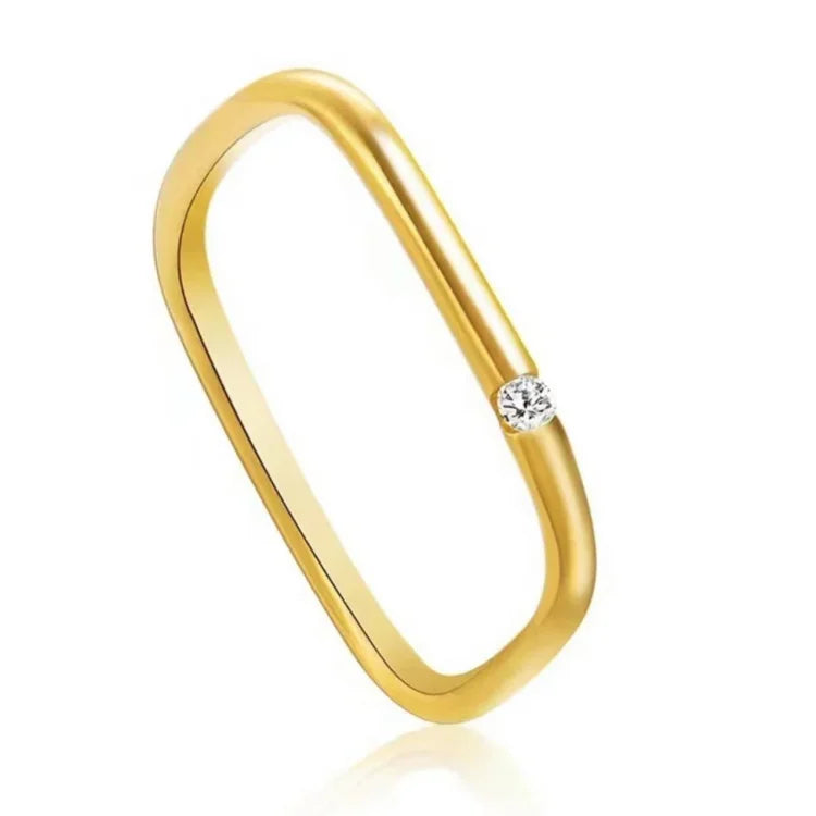 Leona - Bague minimaliste en zircone, finesse et élégance