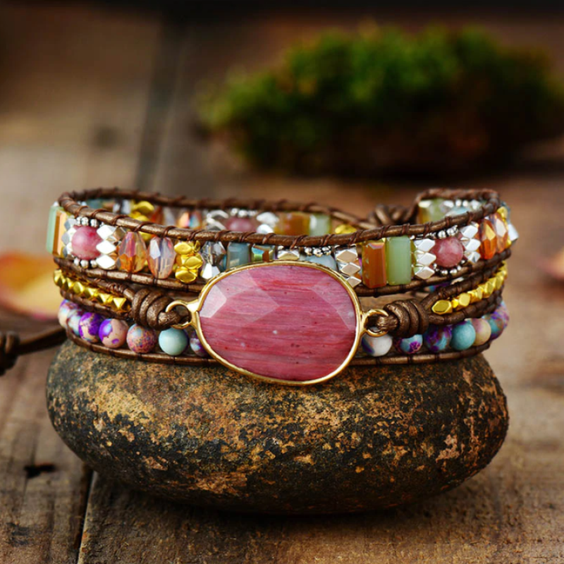Bracelet Enroulant Winnie Bohème - Pierres Précieuses