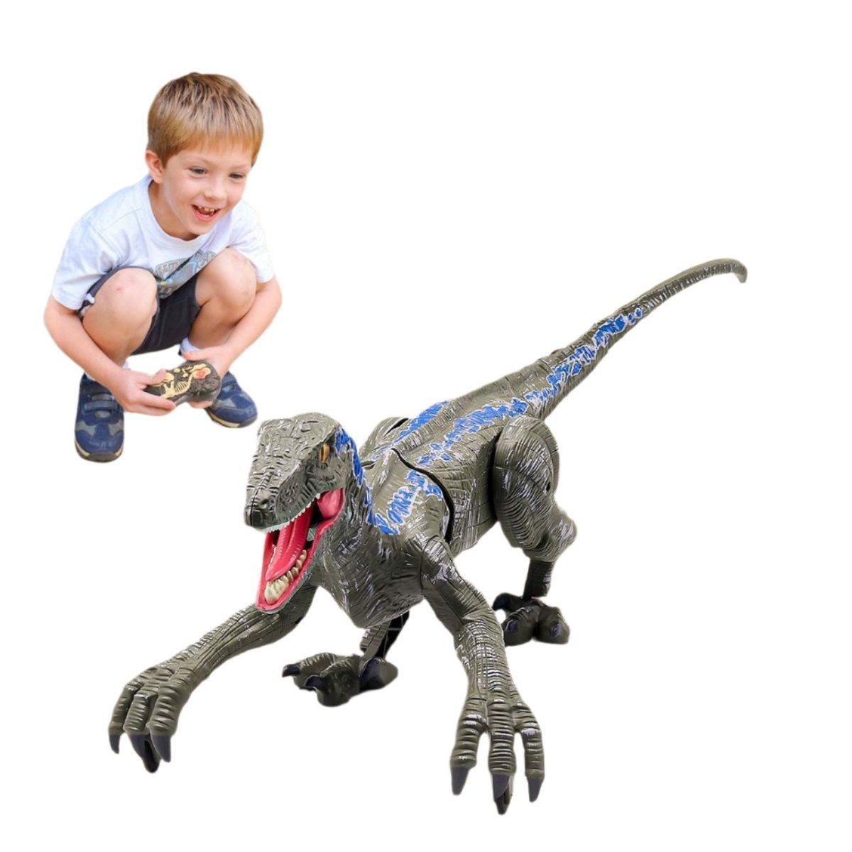 RaptorKing Toy - Dinosaure Réaliste Lumière et Son