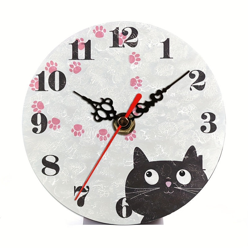 PurrTime Clock - Horloge murale chat silencieuse pour une decoration elegante