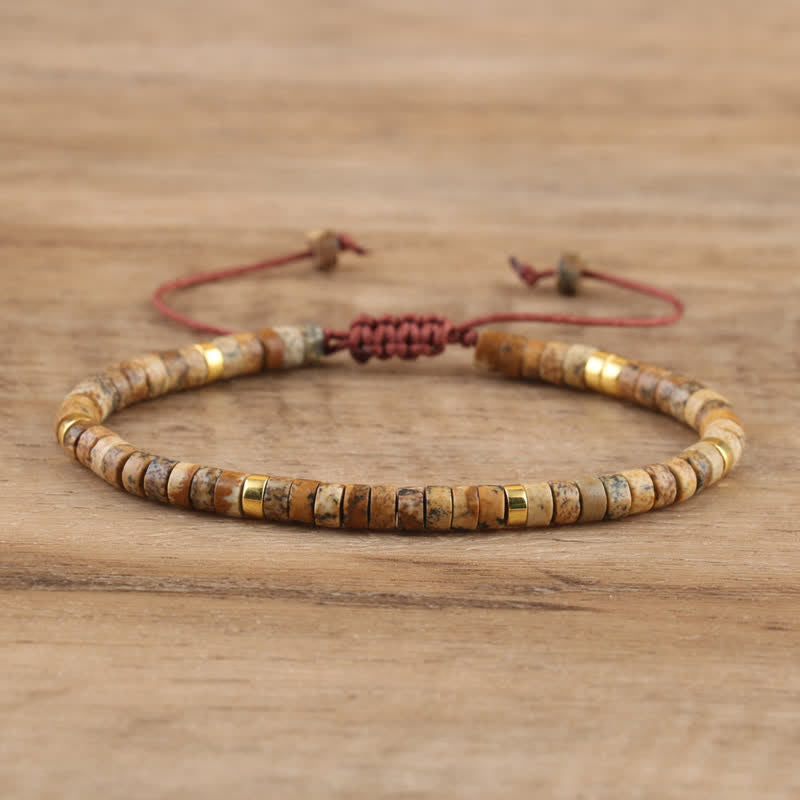 Seraphina - Bracelet tressé en pierres naturelles 2,4 mm