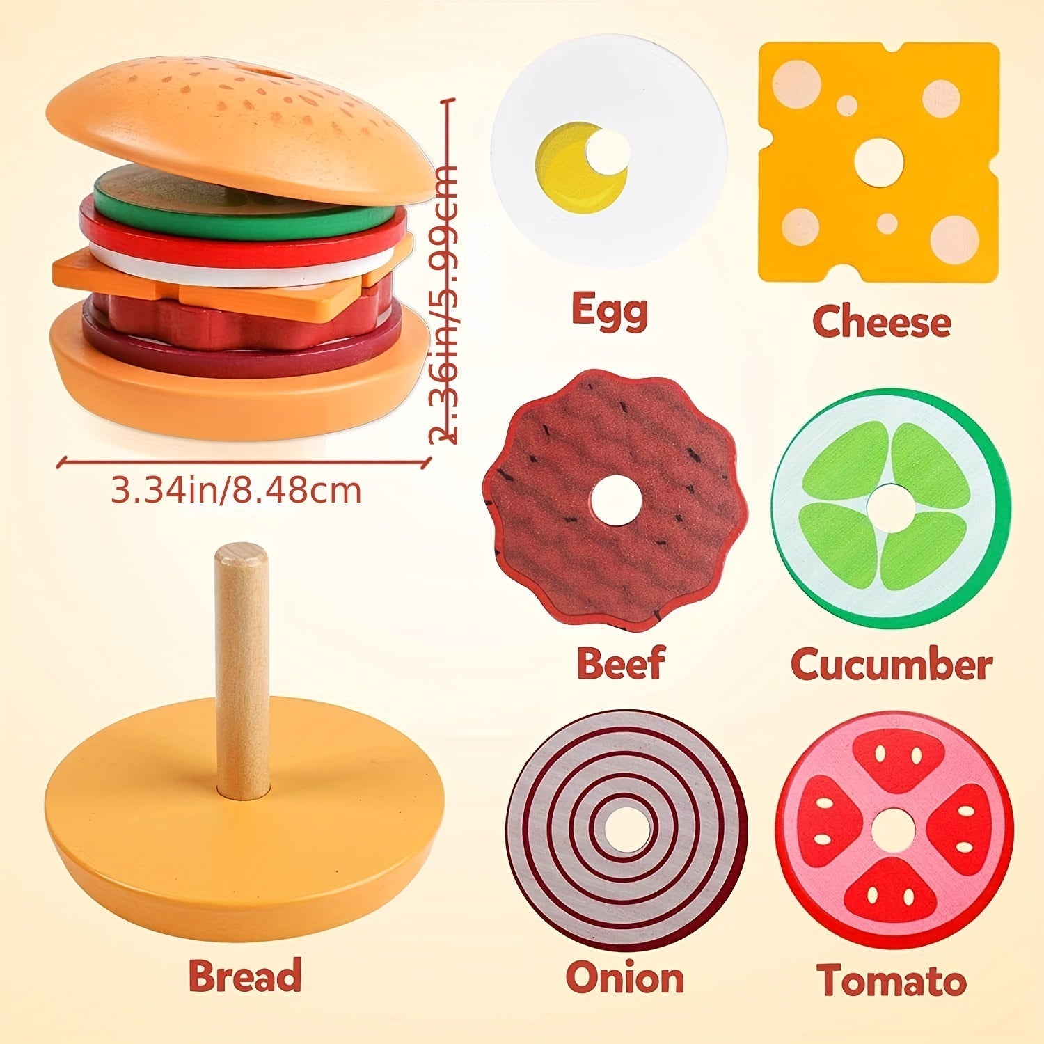 BurgerBuilders - Jouet Montessori Empilage