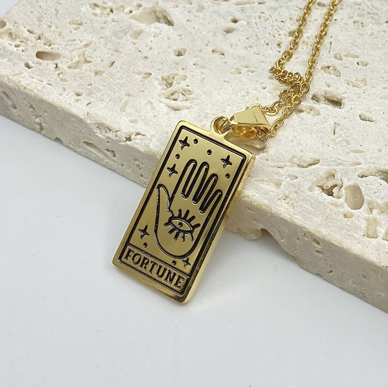 Seraphina - Pendentif porte-bonheur carte tarot vintage