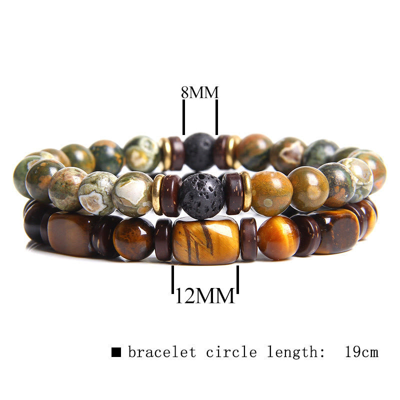 Naya - Bracelet turquoise africaine et œil de tigre