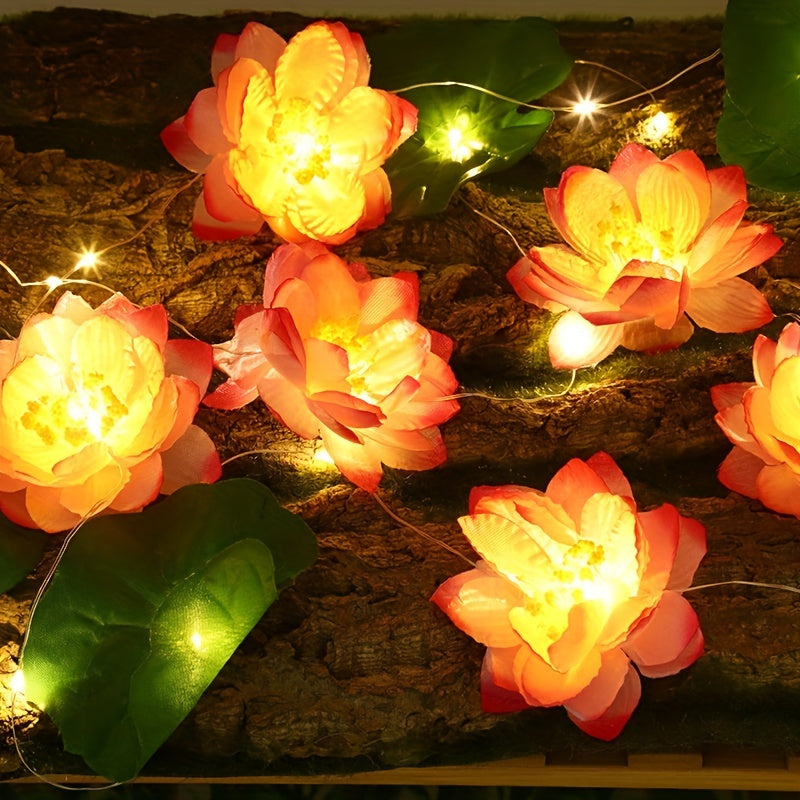 SolarLily - Guirlande solaire lotus flottante pour jardin et bassin